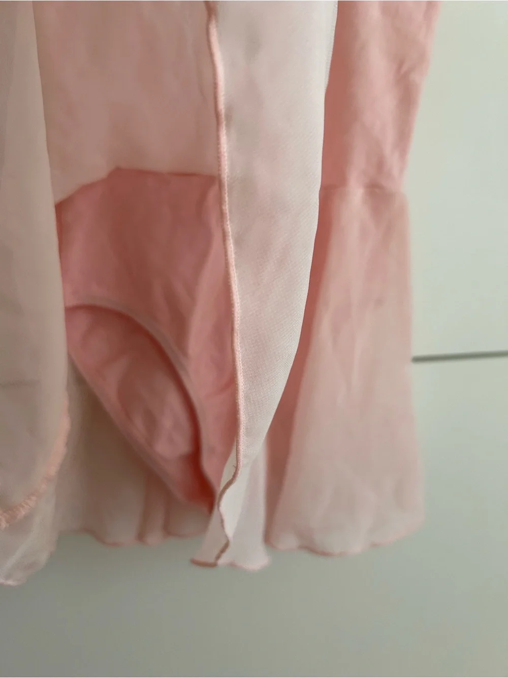 Girls Pink Chiffon Skirt Ballet Dance Dress - Size 130 (7/8)